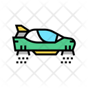 Flying Car Color Icon