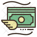 Flying Money Transfer Icon