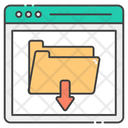 Data Transmission Downloading File Folder Download Icon