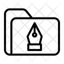 Pen Design Folder Graphic Folder Icon