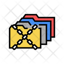 Folders Protection Chain Icon