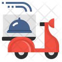 Food Scooter Delivery Icon