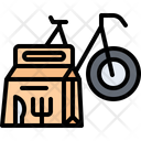 Food Delivery Cycle Bycycle Doorstep Icon