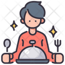 Men Client And Meal Client Man Icon