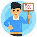 April Fool Fools Day Fool Day Placard Icon