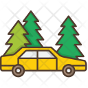 Forest Roadside Car Icon