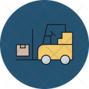 Forklift Logistics Shipping Icon