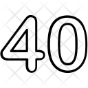 Forty Font Count Icon