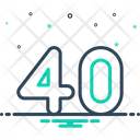 Forty Years Numerical Icon
