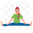 Forward Bend Yoga Pose Flexible Figure Icon