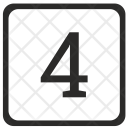 Count Four Number Icon