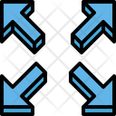 Four Arrow Expand Sign Icon