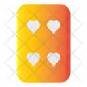 Four Of Hearts Icon