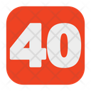 Fourty Number Fourty 40 Icon
