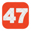 Fourty Seven Number Math Icon