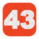 Fourty Three 43 Number Icon
