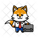 Fox As Businessman Icon