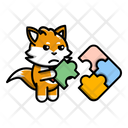 Fox Putting Puzzle Cute Fox Fox Icon