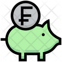 Franc Piggy Bank Icon