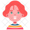 Girl Freckles Happy Icon