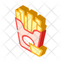 Fried Potato Isometric Icon