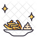 French Fries On Dish French Fries Dish Icon