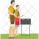 Friends Picnic Family Picnic Outdoor Cooking Icon