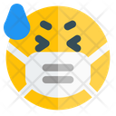 Frightened Emoji With Face Mask Emoji Icon