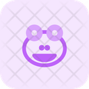 Frog Grinning Open Eyes Icon