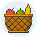 Fruit Basket Agriculture Bucket Icon