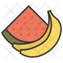 Banana Watermelon Fruits Icon