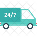 Full Time Delivery Delivery Van Shipping Truck Icon