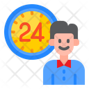 Full Time Working Worker Time Icon