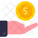 Dollar Hand And Coin Insurance Icon