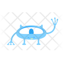 Funny monster waving with hand  Icon