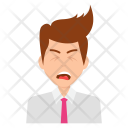 Irritado Empresario Infeliz Ícone