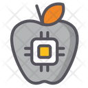 Future Food Apple Microchip Icon