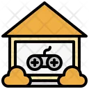 Game House Icon - Download in Colored Outline Style