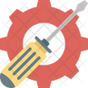 Garage Tool Gear And Screwdriver Hand Tools Icon