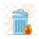 Garbage Burning Burning Trash Icon