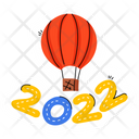 Happy New Year 2022 Balloon Gas Balloon Icon