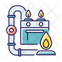 Gas Pipework House Icon