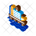 Offshore Gas Station Icon