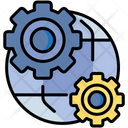 Gears Globes Setting Icon
