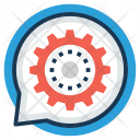 Chat Sign Gear Icon