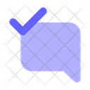Chat Genehmigen Chat Genehmigen Chat Erfolgreich Symbol