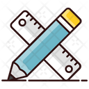 Geometrical Tools Stationery Measurement Ruler Icon
