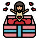 Gift Box Woman Icon