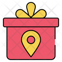 Gift Location Parcel Location Tracking Gift Icon