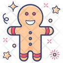 Gingerbread Man Cookie Biscuit Icon